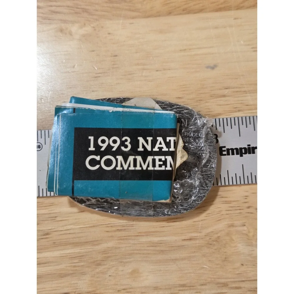 1993 Hesston NFR National Finals Rodeo Miniature Collector Belt Buckle Sealed